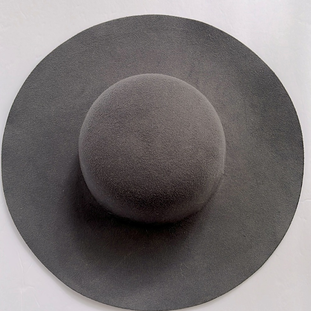 Gray Felt Hat Dark Olive Green - Picture 2 of 8